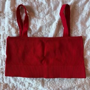 Urban Outfitters Red square neck crop top